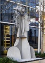 `Gridman 3` by Stephen Daly on the Hall Sculpture Walkway in the Arts District in downtown Dallas, Texas.