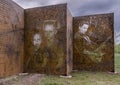 Sculpture by artist Casto Solano featuring Stevie Ray and Jimmie Vaughan in Oak Cliff`s Kiest Park in Dallas, Texas.