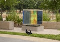 `Synchronicity Light Receptors` by Margo Sawyer, public art in Uptown in Dallas, Texas.