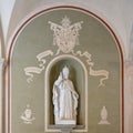 Sculpture of Pope Pious X at the Santa Maria de Montserrat Abbey near Barcelona, Spain.