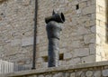 Sculpture outside at the Picasso Museum at the Chateau Grimaldi in Antibes, France