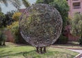`Globe Terrestrial` by multiple artists in the Garden of the Arts in Marrakech, Morocco.