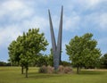 `The V` in Vandergriff Park in the City of Arlington, Texas. Royalty Free Stock Photo