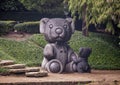 `Teddy Bears`, a sculpture by Jerry Williams on the West side of Exall Lake in Highland Park, Dallas, Texas Royalty Free Stock Photo