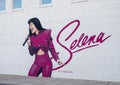 `Selena` mural by artist Jeremy Biggers on the side of Top Ten Records at 338 West Jefferson Blvd. in Oak Cliff in Dallas, Texas Royalty Free Stock Photo