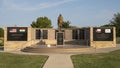 `Mahatma Gandhi` by award winning sculptor Burra Varaprasad at Thomas Jefferson Park in Irving, Texas.