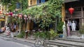 Shopping street with colorful lampshades in Hoi An, Vietnam