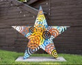 `Aiming for the Stars`, a fiberglass star sculpture by Breanne Schwarz in Arlington, Texas.