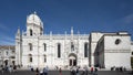 South Portal and entire South side of the Church of Santa Maria in Lisbon, Portugal. Royalty Free Stock Photo