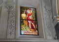 Saint Eustachius stained glass in Matera Cathedral