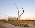 `Entwine` by Michael Szabo in the City of Wylie, Texas. Royalty Free Stock Photo