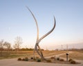 `Entwine` by Michael Szabo in the City of Wylie, Texas. Royalty Free Stock Photo