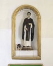 Statue of Father Nicolas Tamaral in the Mission of San Jose del Cabo Anuiti.