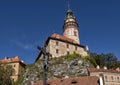 Jesus on the Cross with Cesky Krumlov Castle in the background, Czech Republic