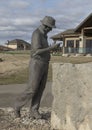 Statue of Jim Colbert by the first tee of the Colbert Hills public golf course which he helped design. Royalty Free Stock Photo