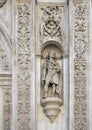 Statue of Julius Caesar on the facade of the Seville Town Hall facing Plaza de San Francisco.