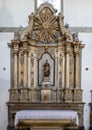 Statue of a male in a side altar in the Sanctuary of Our Lady of Nazare, Portugal.