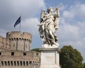 Marble Angel holding the Lance of Longinis on the Ponte Sant`Angelo