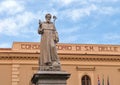 Statue of S. Antonino Abbate, patron saint of Sorrento, Italy