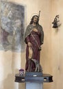 Statue of Saint Rocco in The Church of San Rocco in Pitigliano, Italy.
