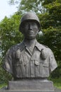 Statue of a South Korean Soldier at the Korean War Memorial in South Korea.