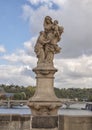 The Virgin and Child with Saint Anne, Charles Bridge, Prague, Czech Republic. Royalty Free Stock Photo