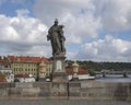 Statue of Saint Anthony of Padua, Charles Bridge, Prague, Czech Republic Royalty Free Stock Photo