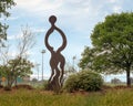 `The Matriarch` by Dallas artist Bernice Mongomery in Kiest Park in Oak Cliff in Dallas, Texas.