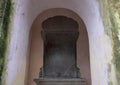 Stele in a small pavilion beside the seven story Phuoc Duyen tower in the Thien Mu Pagoda, Hue, Vietnam