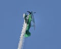 Stephen Covington piloting the Raptor, his Pitts S2S acrobatic biplane in the airshow July 4th at Grand Lake, Oklahoma.