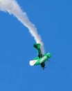 Stephen Covington piloting the Raptor, his Pitts S2S acrobatic biplane in the airshow July 4th at Grand Lake, Oklahoma.