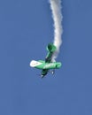 Stephen Covington piloting the Raptor, his Pitts S2S acrobatic biplane in the airshow July 4th at Grand Lake, Oklahoma.