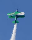 Stephen Covington piloting the Raptor, his Pitts S2S acrobatic biplane in the airshow July 4th at Grand Lake, Oklahoma.