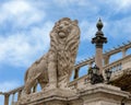 Lion sculpure by Janos Fadrusz, Buda Castle, Hungary