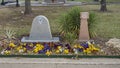 Memorial in honor of those who served in the Signal Company Texas 36th Infantry Division in historic Katy Plaza in Denison, Texas.