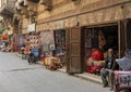Street of the Tentmakers in Cairo, Egypt. Royalty Free Stock Photo
