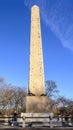 `Cleopatra`s Needle` is an Obelisk made by an Egyptian pharaoh in 1461 BC and now situated in Central Park, New York City. Royalty Free Stock Photo