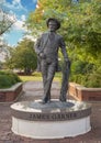 Ten-foot bronze statue of Norman`s own James Garner on James Garner Avenue in Norman, Oklahoma.