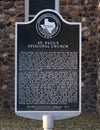 Historic Landmark plaque Saint Paul`s Episcopal Church in Marfa, Texas.