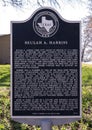 Texas Historical Commission marker for Beulah A. Harriss in Quakertown Park in Denton, Texas.