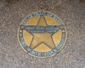 Texas Trail of Fame star honoring Comanche Chief Peta Nocona at the Fort Worth Stockyards in Texas. Royalty Free Stock Photo