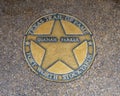 Texas Trail of Fame star honoring the Comanche chief Quanah Parker at the Fort Worth Stockyards in Texas.