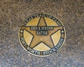 Texas Trail of Fame star honoring the Hatter John B. Stetson  at the Fort Worth Stockyards in Texas. Royalty Free Stock Photo