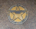 Texas Trail of Fame star honoring the pioneer Cynthia Ann Parker at the Fort Worth Stockyards in Texas. Royalty Free Stock Photo