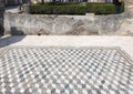 Mosaic three dimensional tile floor in the House of Faun, Scavi Di Pompei