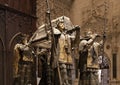 Tomb of Christopher Columbus by sculptor Arturo Melida in the Seville Cathedral in Spain. Royalty Free Stock Photo