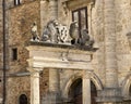 The top of The well of Griffins and Lions in the big square of Montepulciano, Italy. Royalty Free Stock Photo