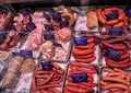 Meat market on a guided food tour, Praque, Czech Republic