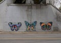 `Transformation`, a mural at the underpass where the historic Katy Trail passes over Bowen Street in Uptown, Dallas, Texas.