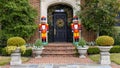 Nutcrackers guarding the front entrance of an expensive home in Highland Park, Dallas County, Texas